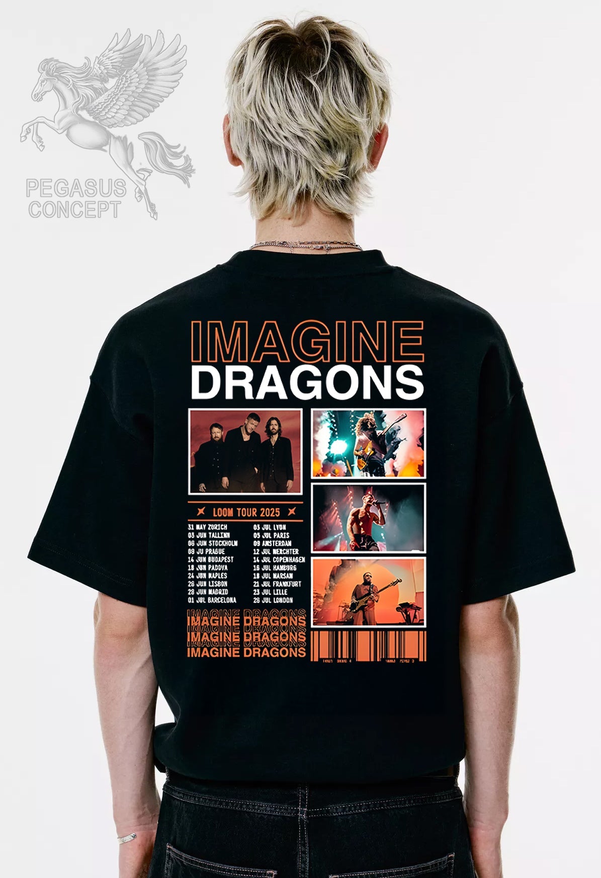 Μπλούζα μακό Premium ποιότητας σε χρώμα μαύρο με τύπωμα Loom