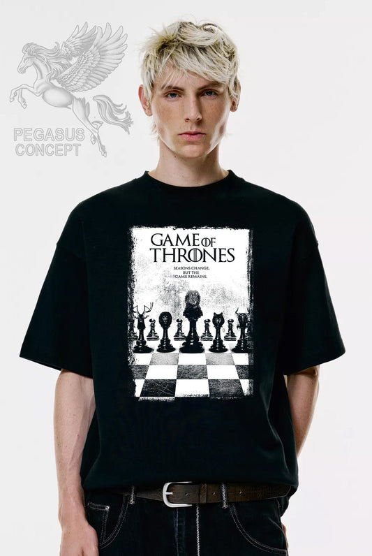 Μπλούζα μακό Premium ποιότητας σε χρώμα μαύρο με τύπωμα Game of Thrones
