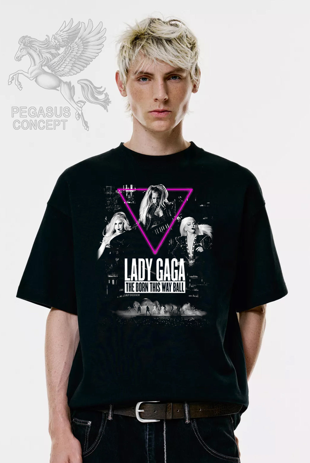 Μπλούζα μακό Premium ποιότητας σε χρώμα μαύρο με τύπωμα Lady Gaga