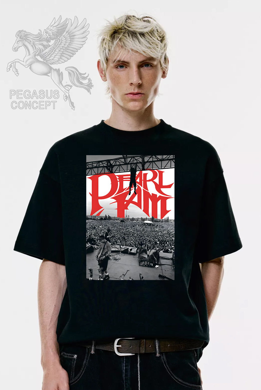 Μπλούζα μακό Premium ποιότητας σε χρώμα μαύρο με τύπωμα Pearl Jam