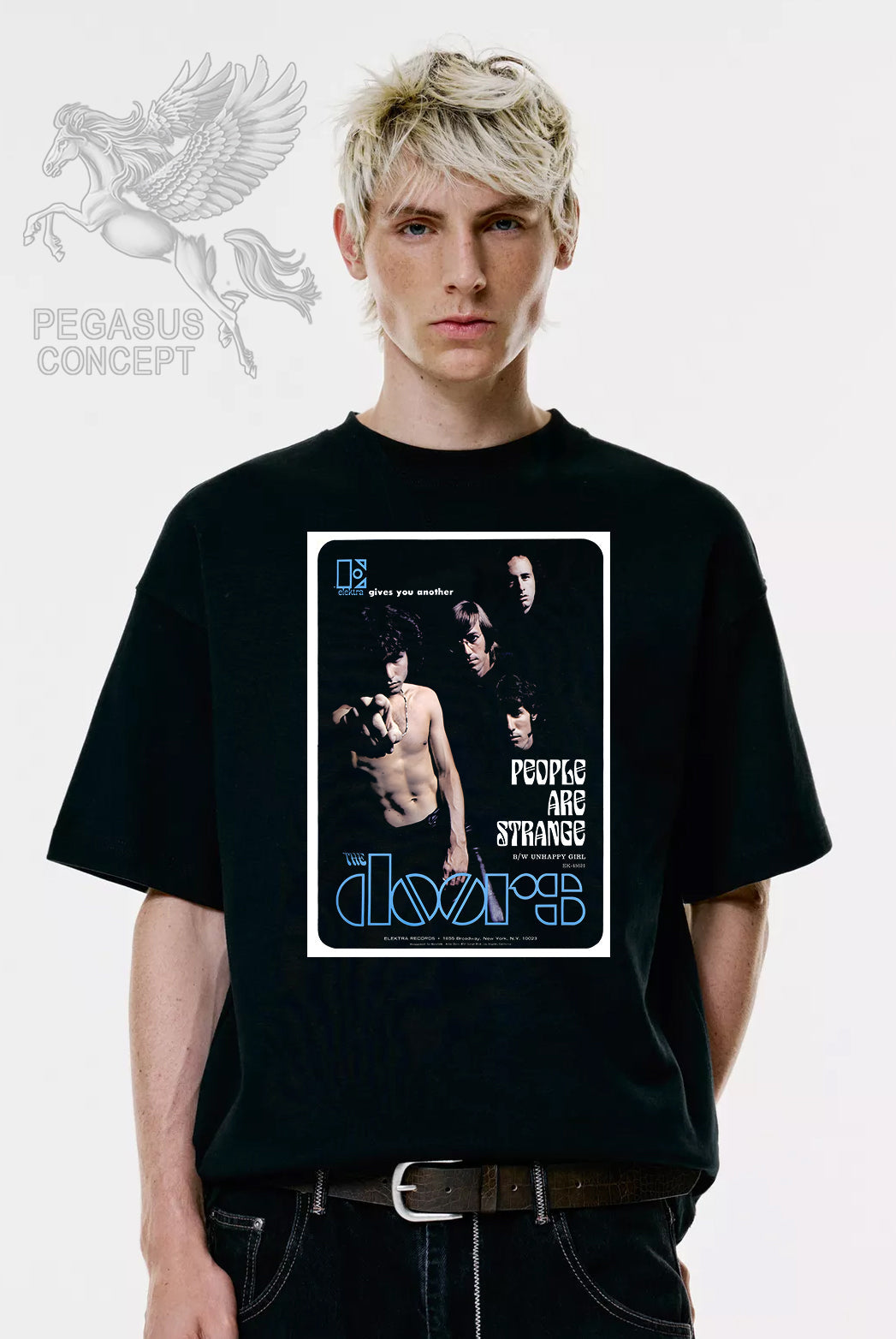 Μπλούζα μακό Premium ποιότητας σε χρώμα μαύρο με τύπωμα The Doors