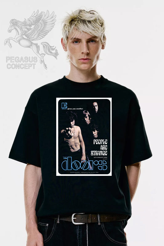 Μπλούζα μακό Premium ποιότητας σε χρώμα μαύρο με τύπωμα The Doors