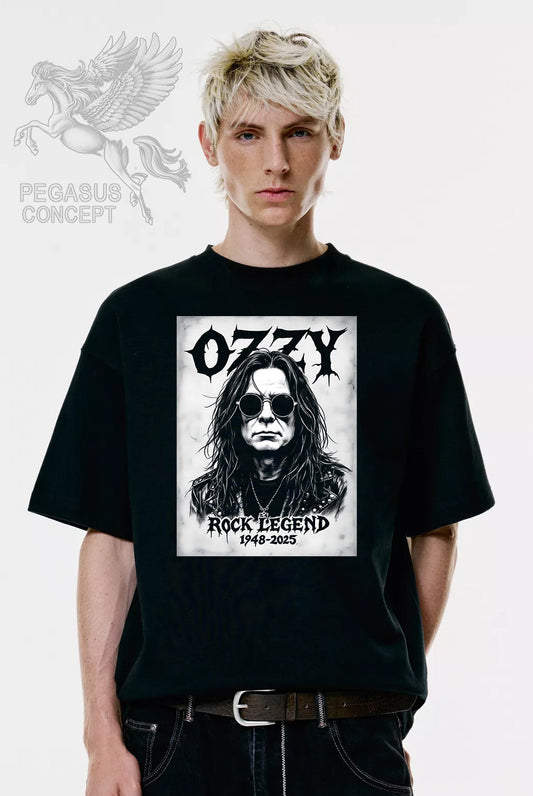 Μπλούζα μακό Premium ποιότητας σε χρώμα μαύρο με τύπωμα Ozzy Ozborne