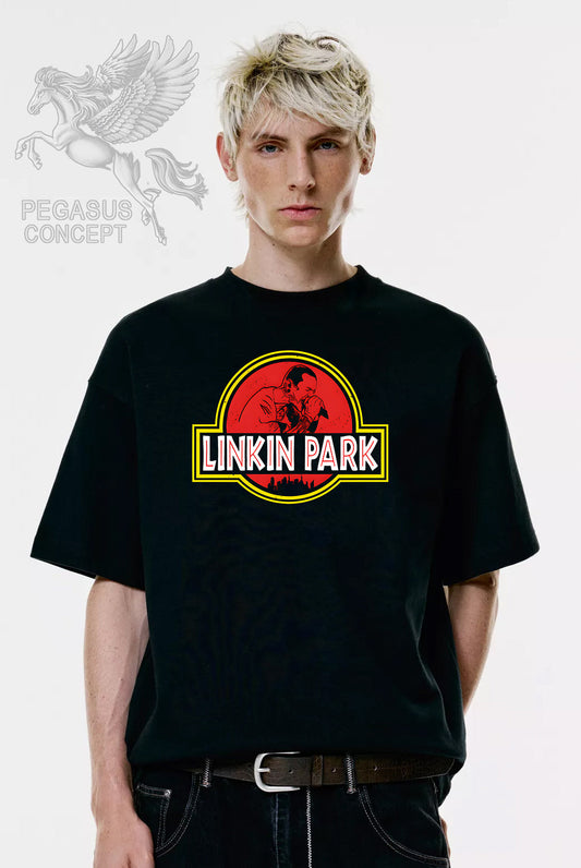 Μπλούζα μακό Premium ποιότητας σε χρώμα μαύρο με τύπωμα Linkin Park