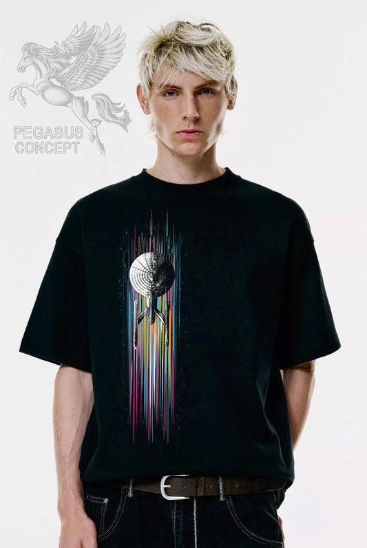 Μπλούζα μακό Premium ποιότητας σε χρώμα μαύρο με τύπωμα Star Trek