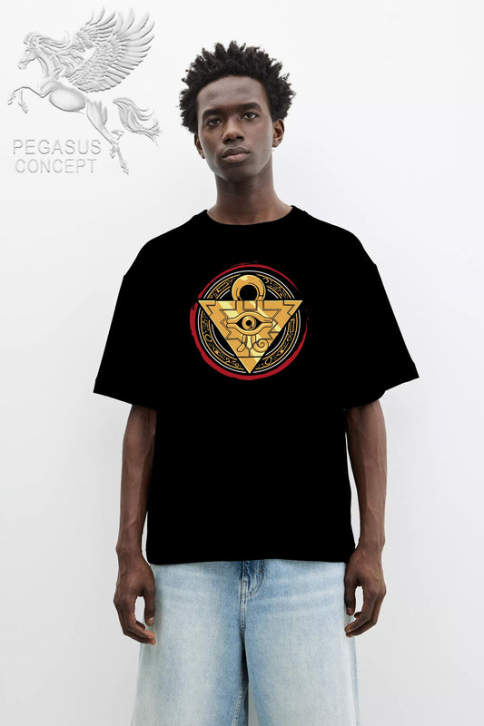 Μπλούζα μακό Premium ποιότητας σε χρώμα μαύρο με τύπωμα Yu Gi Oh