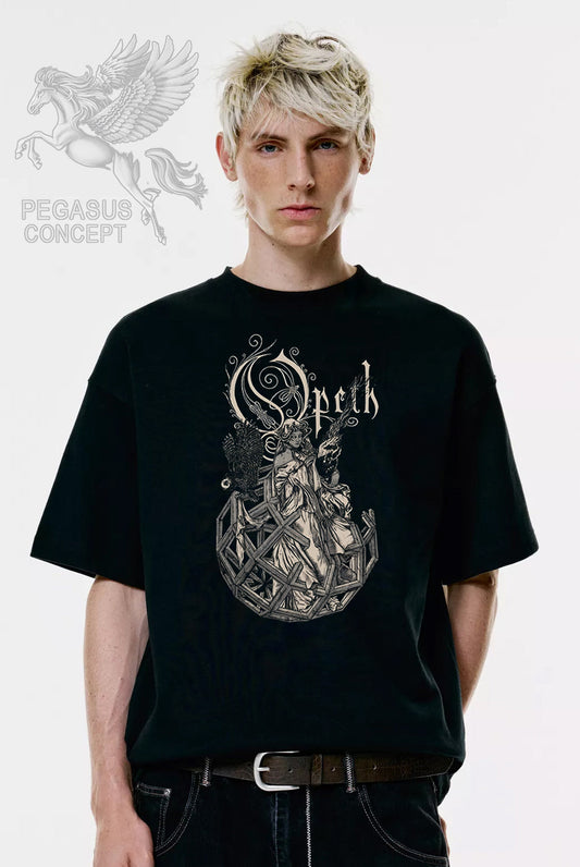 Μπλούζα μακό Premium ποιότητας σε χρώμα μαύρο με τύπωμα Opeth