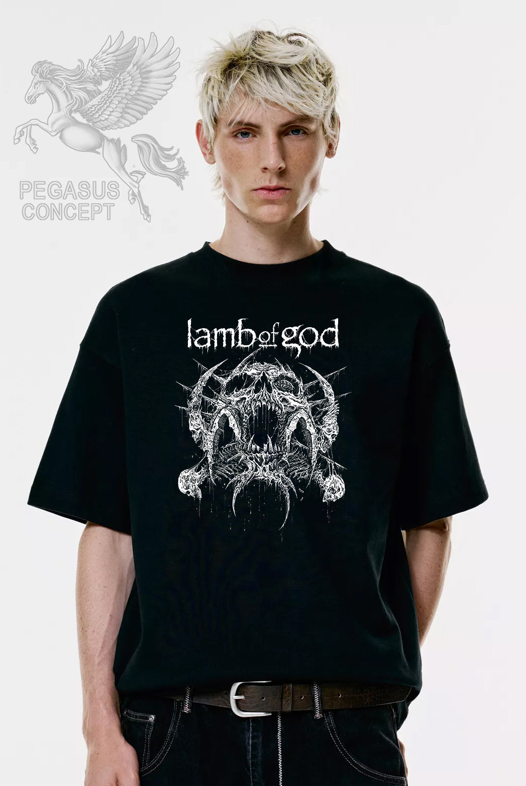 Μπλούζα μακό Premium ποιότητας σε χρώμα μαύρο με τύπωμα Lamp of Godd