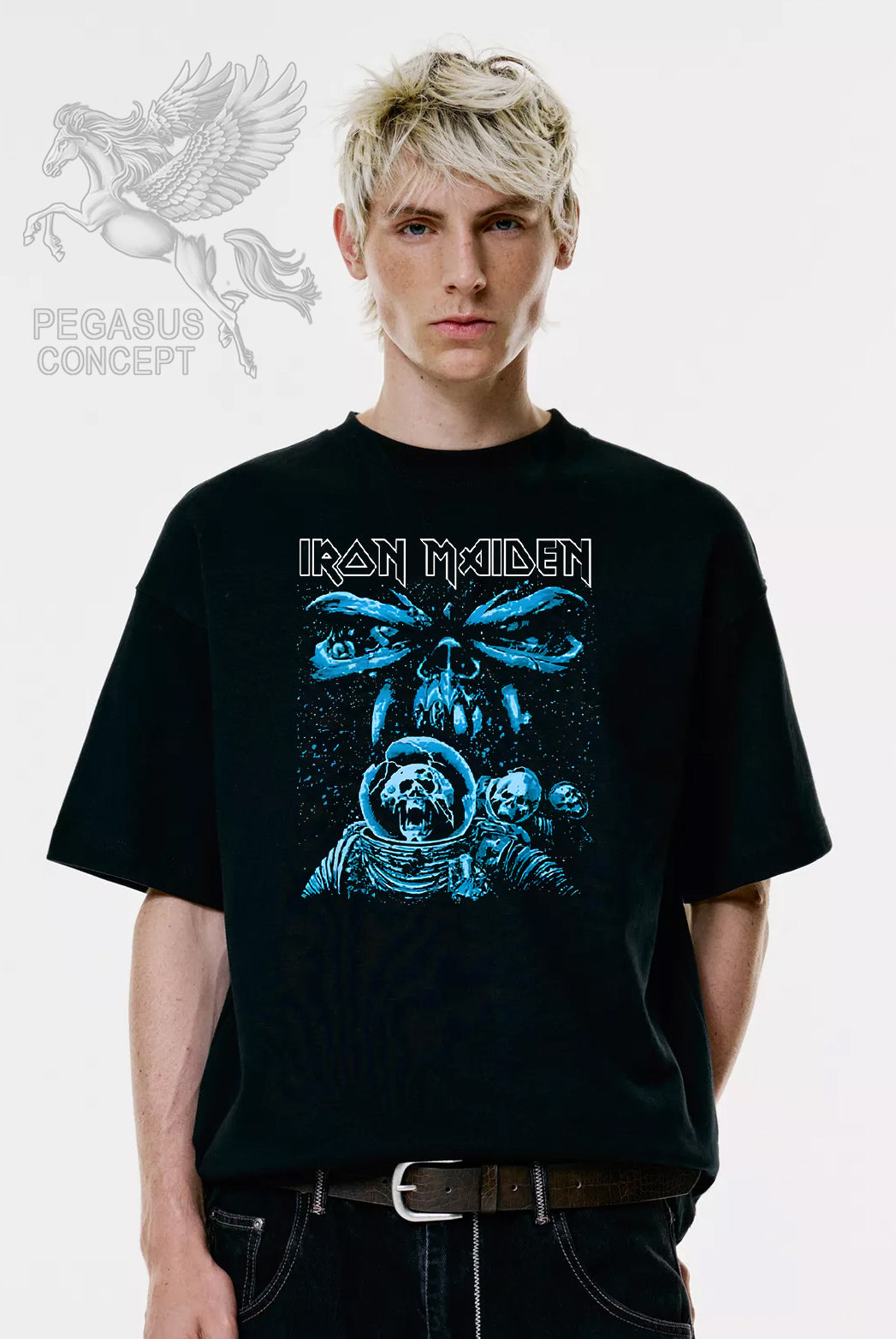 Μπλούζα μακό Premium ποιότητας σε χρώμα μαύρο με τύπωμα Iron Maiden