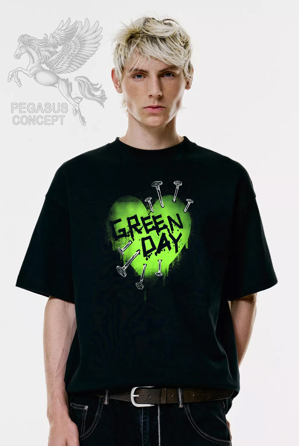 Μπλούζα μακό Premium ποιότητας σε χρώμα μαύρο με τύπωμα Green Day