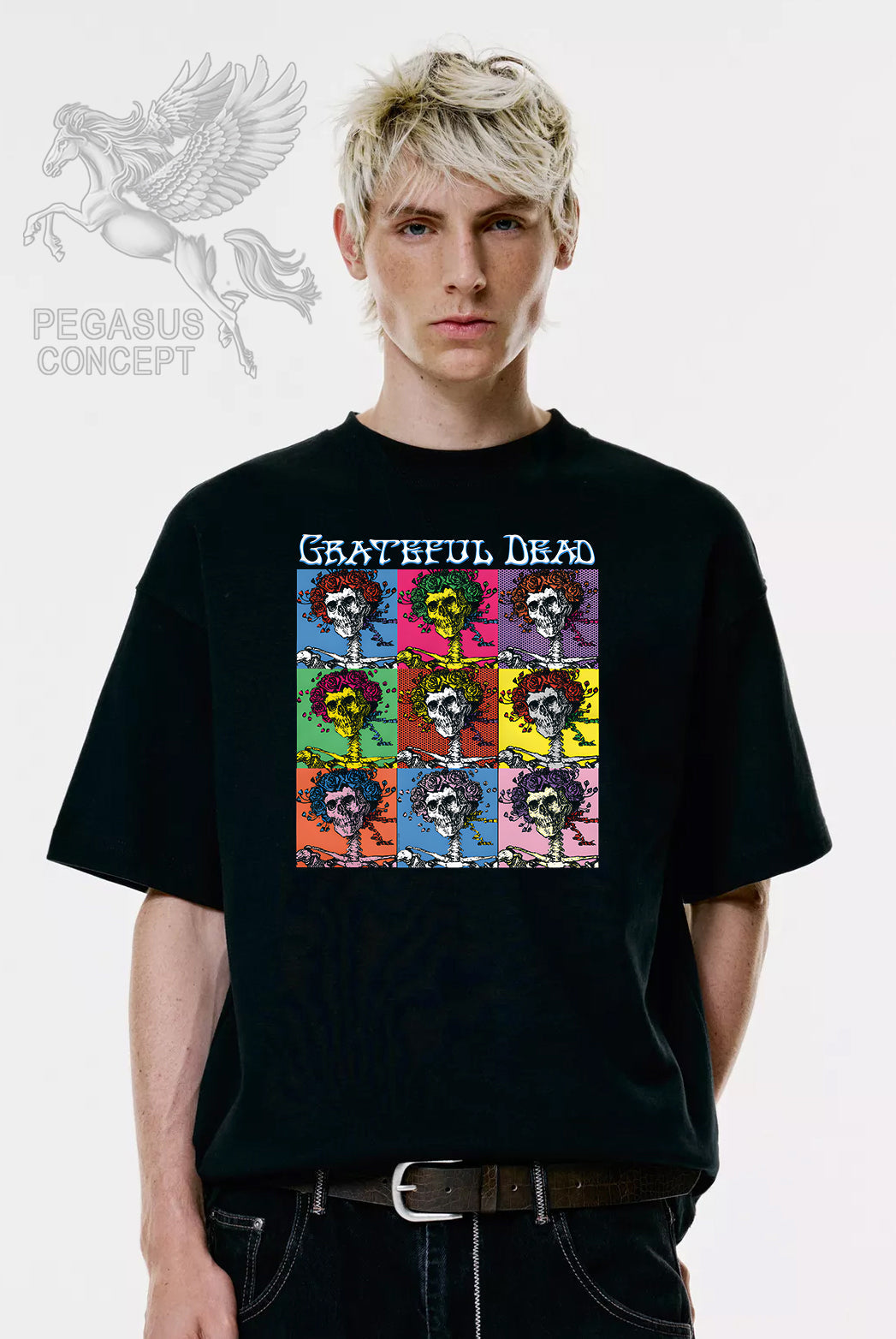 Μπλούζα μακό Premium ποιότητας σε χρώμα μαύρο με τύπωμα Greatfull Dead