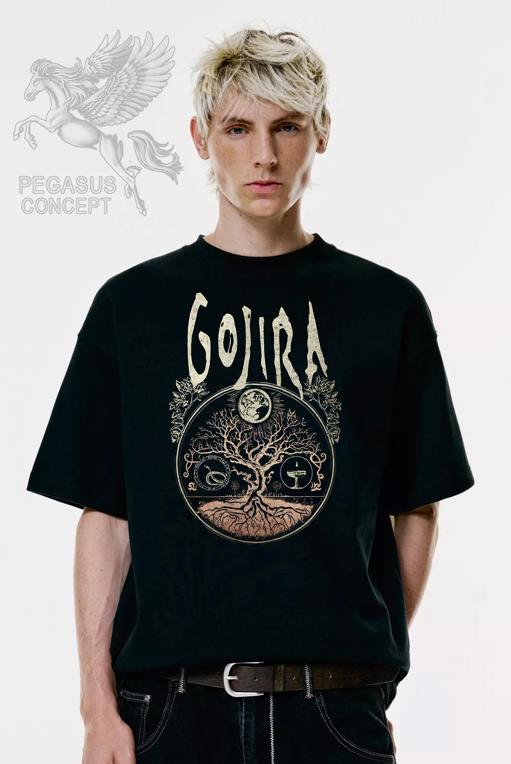 Μπλούζα μακό Premium ποιότητας σε χρώμα μαύρο με τύπωμα Gojira