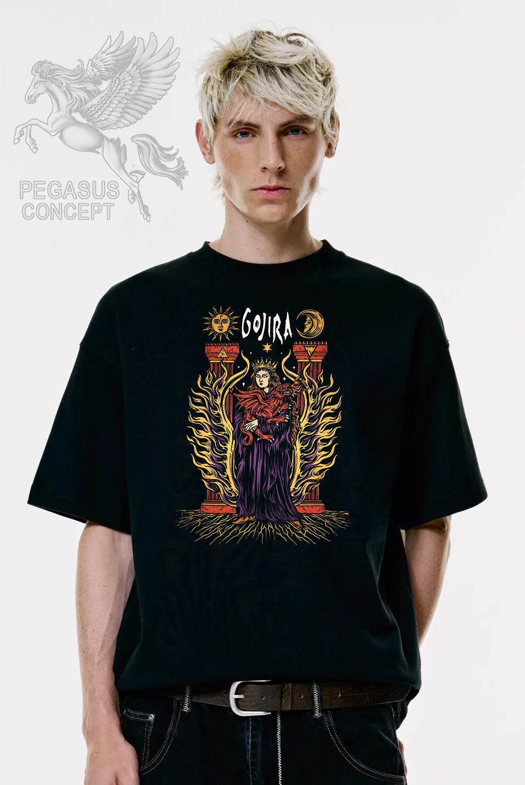 Μπλούζα μακό Premium ποιότητας σε χρώμα μαύρο με τύπωμα Gojira