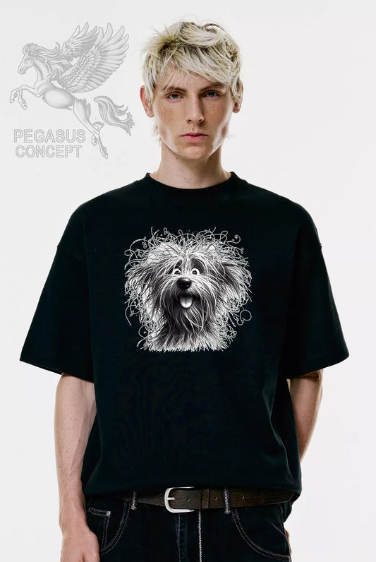 Μπλούζα μακό Premium ποιότητας σε χρώμα μαύρο με τύπωμα Doggie