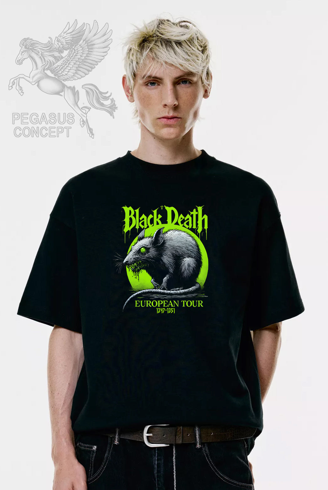Μπλούζα μακό Premium ποιότητας σε χρώμα μαύρο με τύπωμα Death Tour