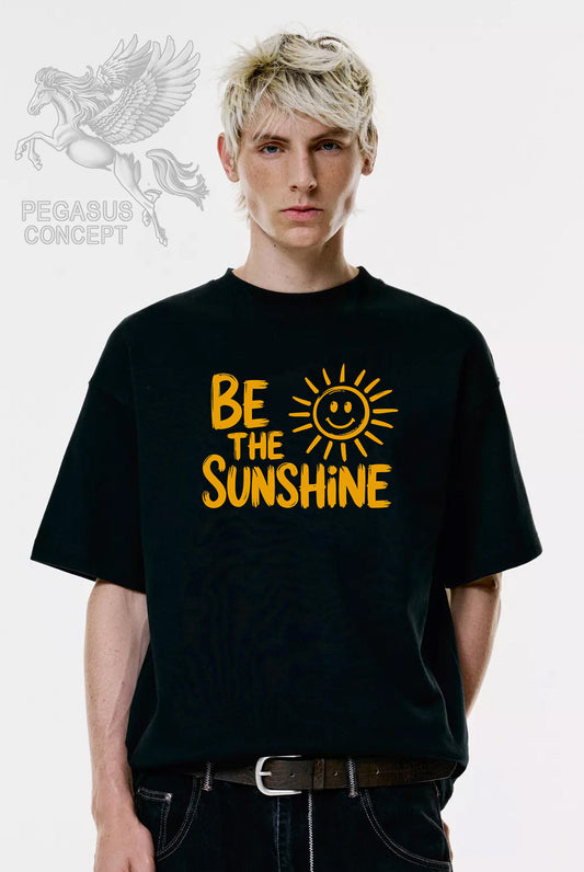Μπλούζα μακό Premium ποιότητας σε χρώμα μαύρο με τύπωμα Be the Sunshine