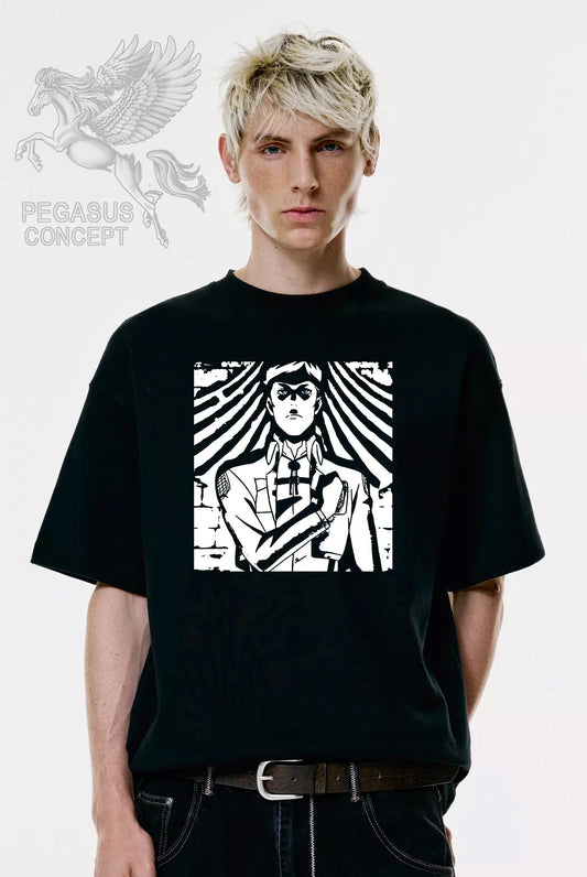 Μπλούζα μακό Premium ποιότητας σε χρώμα μαύρο με τύπωμα  Attack on Titan