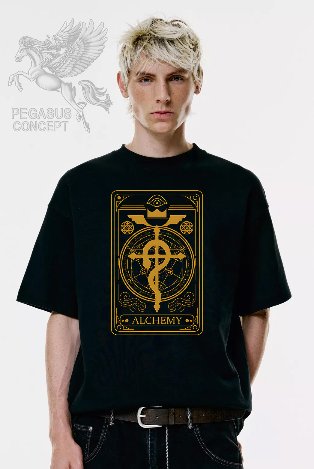 Μπλούζα μακό Premium ποιότητας σε χρώμα μαύρο με τύπωμα Alchemist