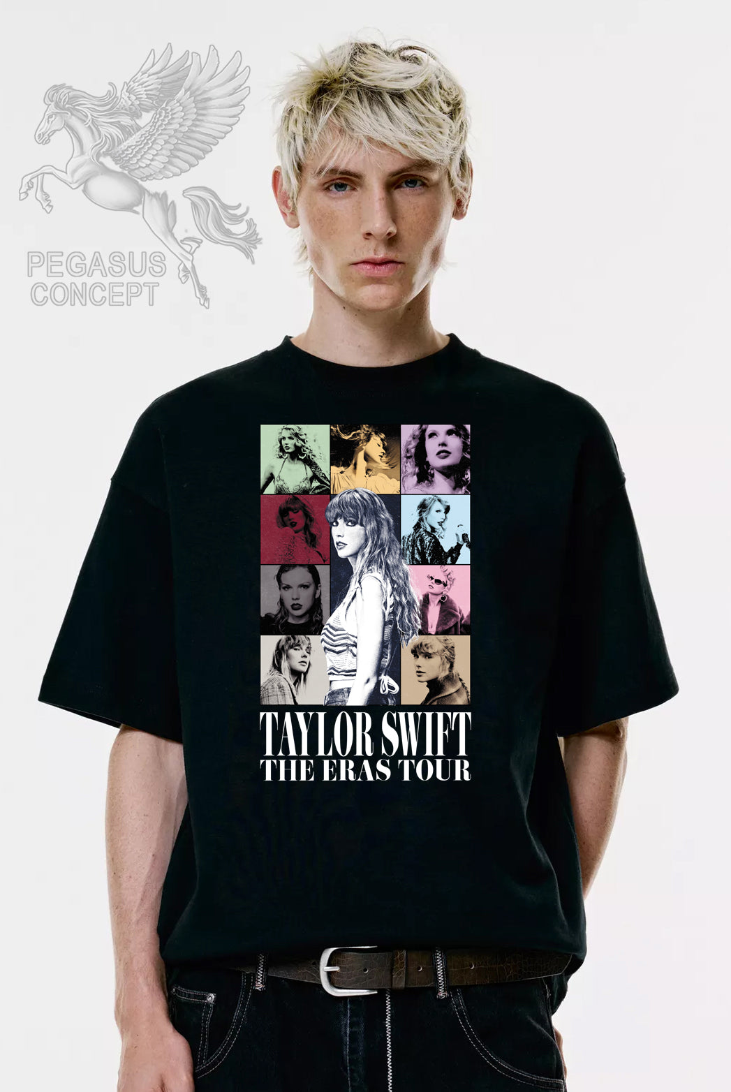 Μπλούζα μακό Premium ποιότητας σε χρώμα μαύρο με τύπωμα Taylor Swift - The Eras Tour