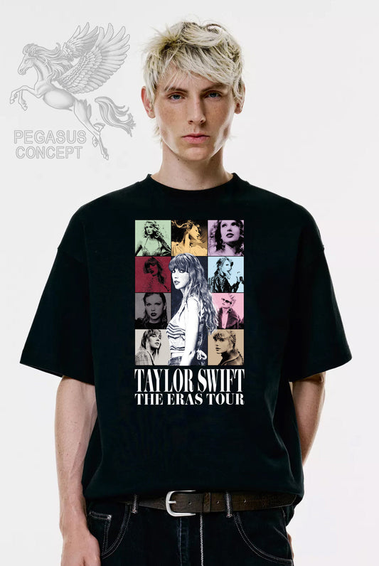 Μπλούζα μακό Premium ποιότητας σε χρώμα μαύρο με τύπωμα Taylor Swift - The Eras Tour