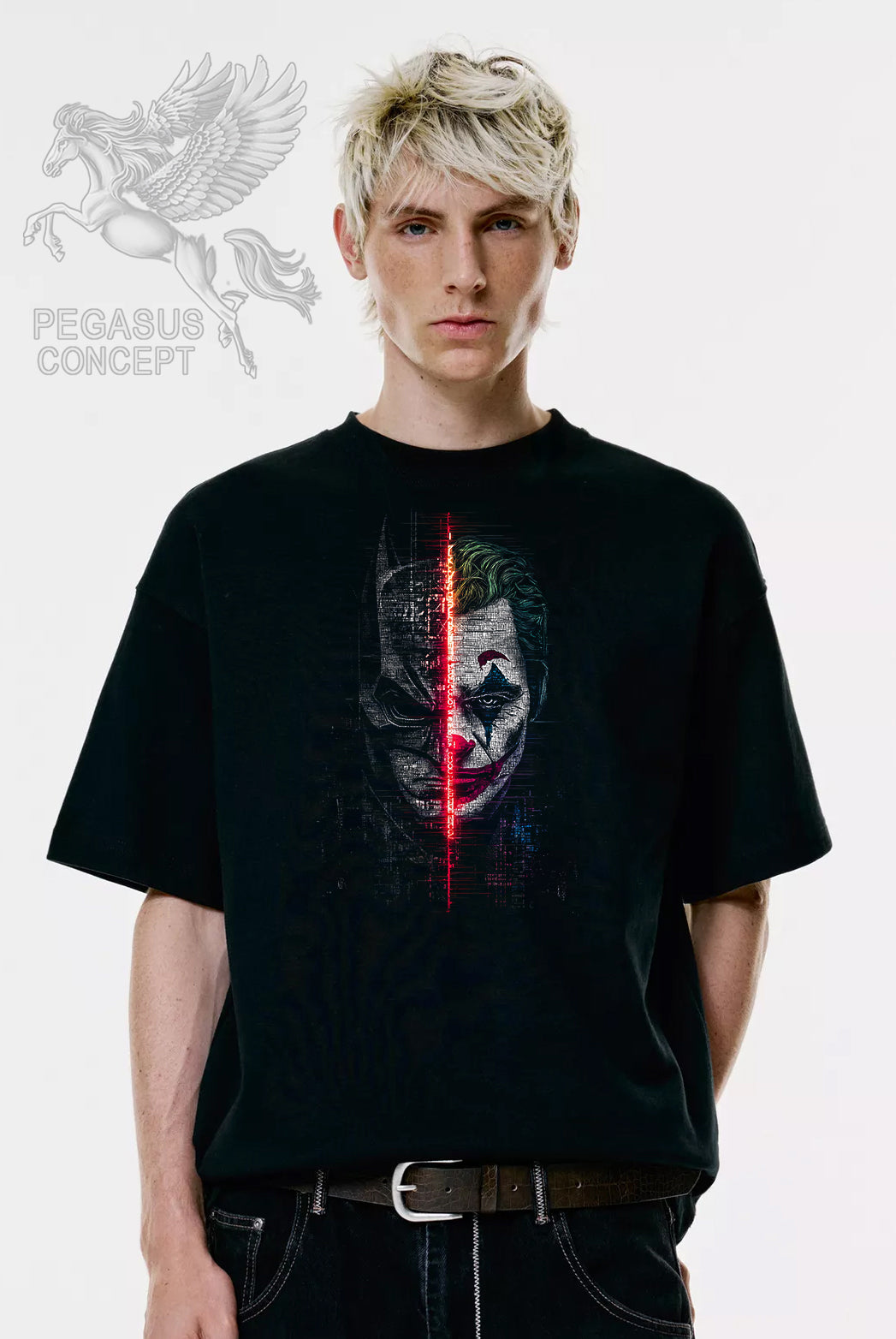 Μπλούζα μακό Premium ποιότητας σε χρώμα μαύρο με τύπωμα Joker