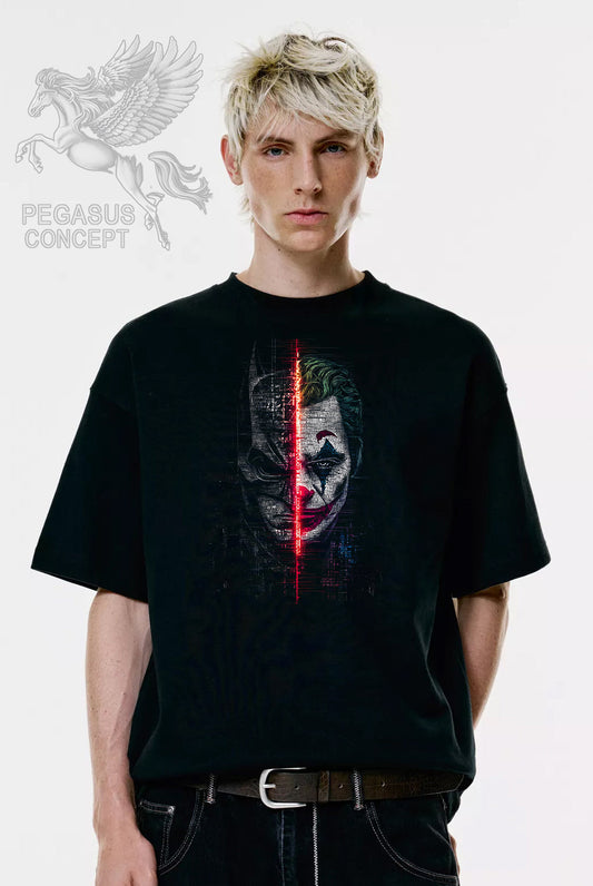 Μπλούζα μακό Premium ποιότητας σε χρώμα μαύρο με τύπωμα Joker