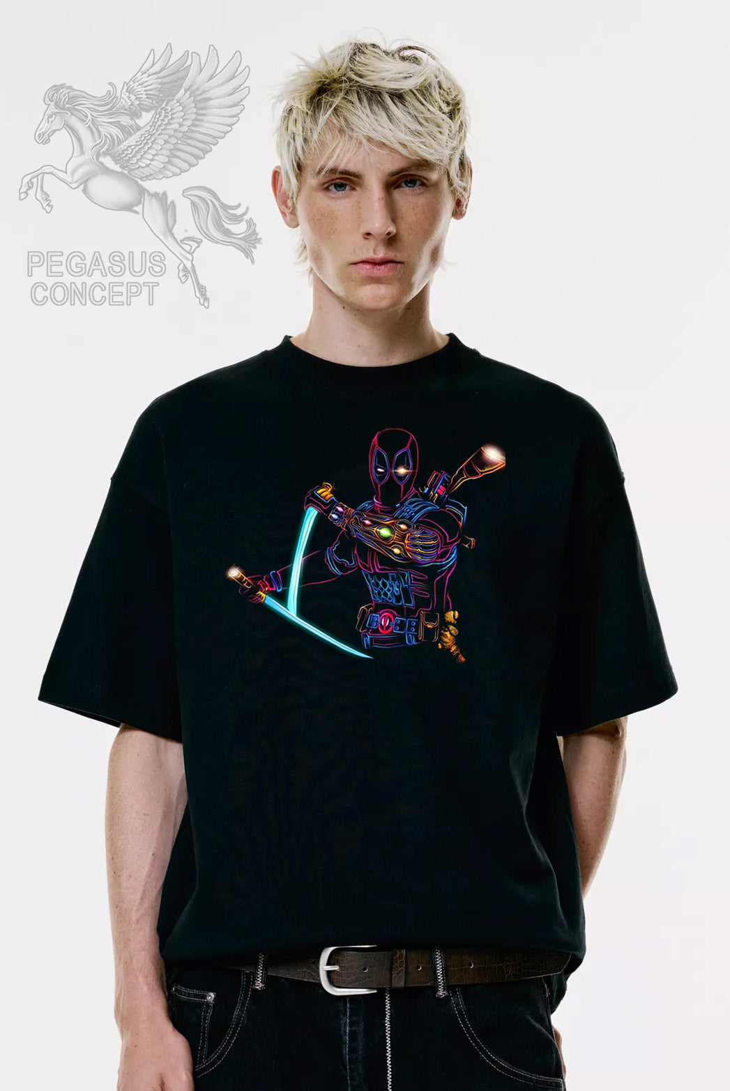 Μπλούζα μακό Premium ποιότητας σε χρώμα μαύρο με τύπωμα Deadpool