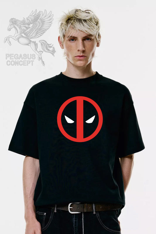 Μπλούζα μακό Premium ποιότητας σε χρώμα μαύρο με τύπωμα Deadpool