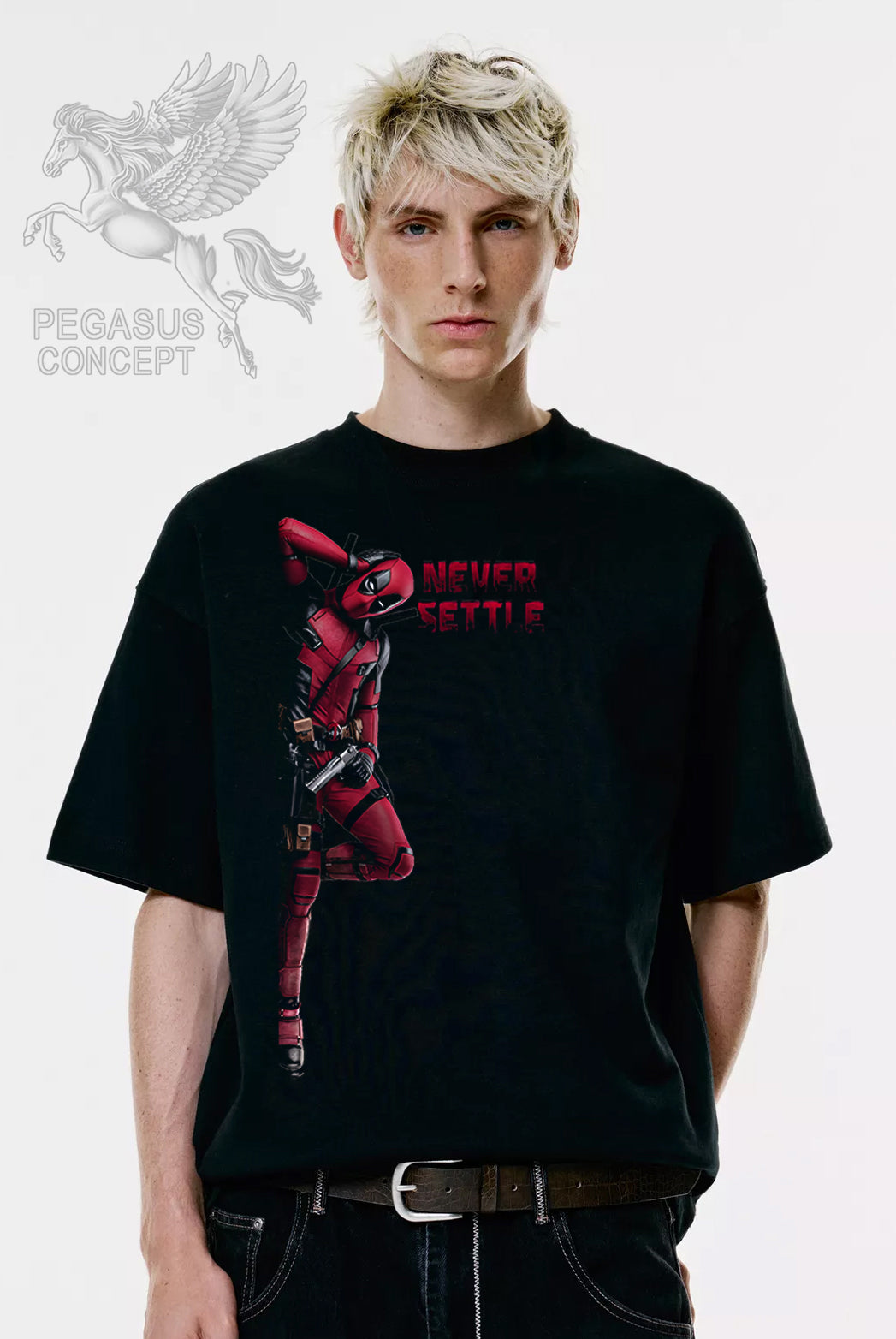 Μπλούζα μακό Premium ποιότητας σε χρώμα μαύρο με τύπωμα Deadpool