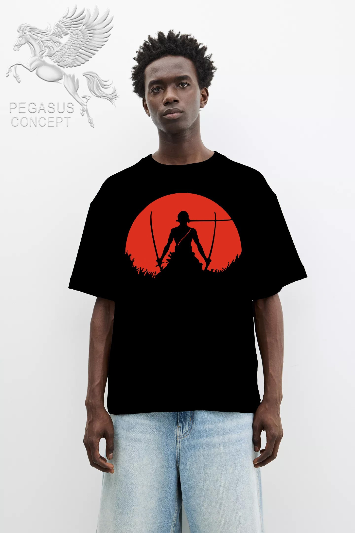 Μπλούζα μακό Premium ποιότητας σε χρώμα μαύρο με τύπωμα One Piece - Zoro