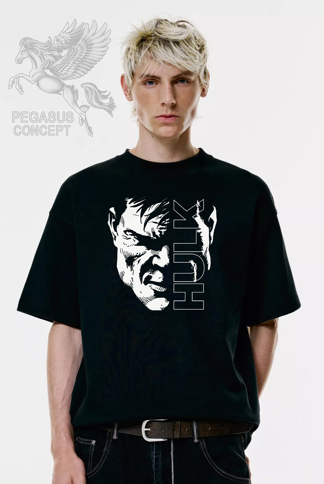 Μπλούζα μακό Premium ποιότητας σε χρώμα μαύρο με τύπωμα Hulk