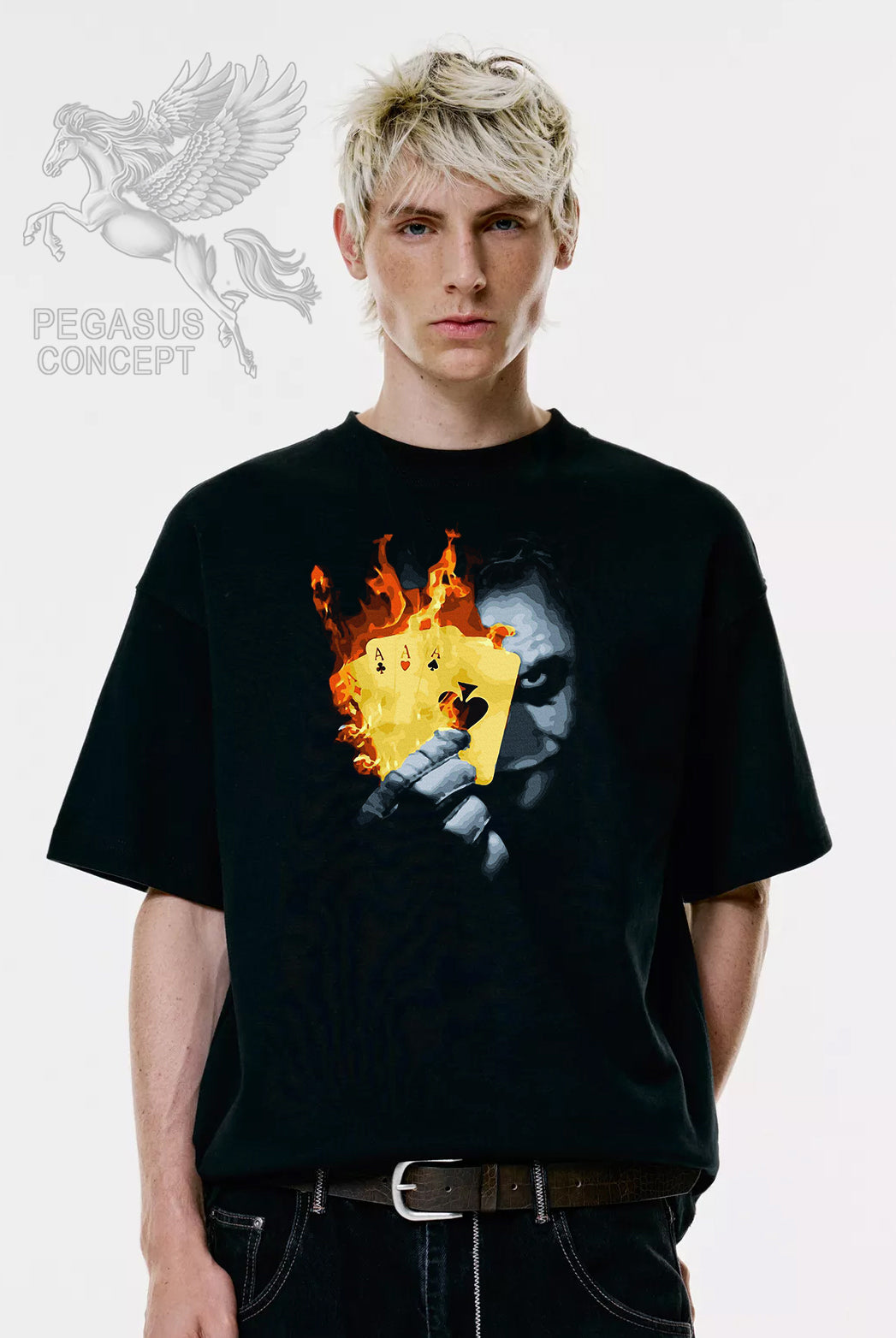 Μπλούζα μακό Premium ποιότητας σε χρώμα μαύρο με τύπωμα Joker