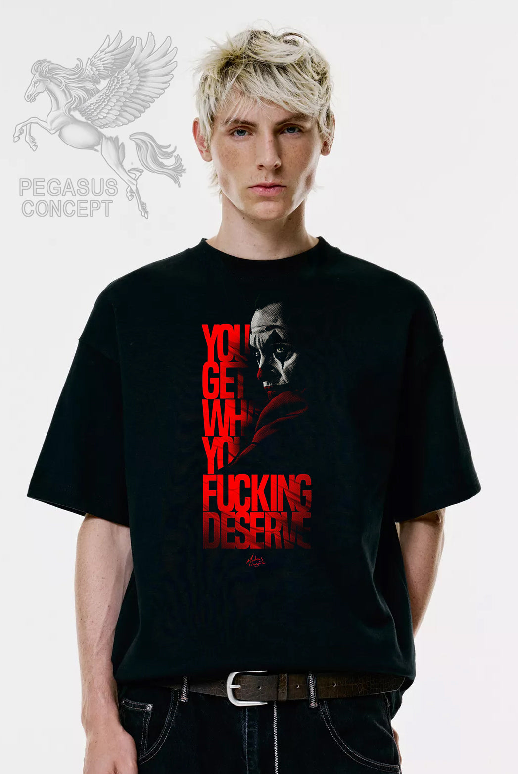 Μπλούζα μακό Premium ποιότητας σε χρώμα μαύρο με τύπωμα Joker