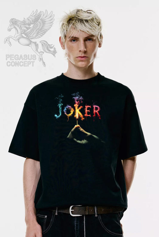 Μπλούζα μακό Premium ποιότητας σε χρώμα μαύρο με τύπωμα Joker