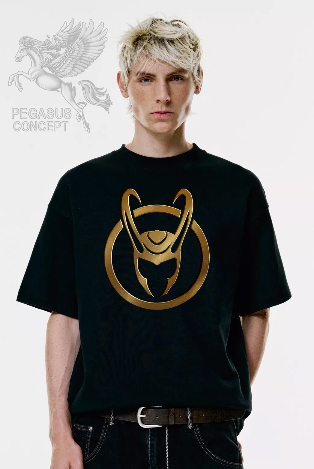 Μπλούζα μακό Premium ποιότητας σε χρώμα μαύρο με τύπωμα Loki