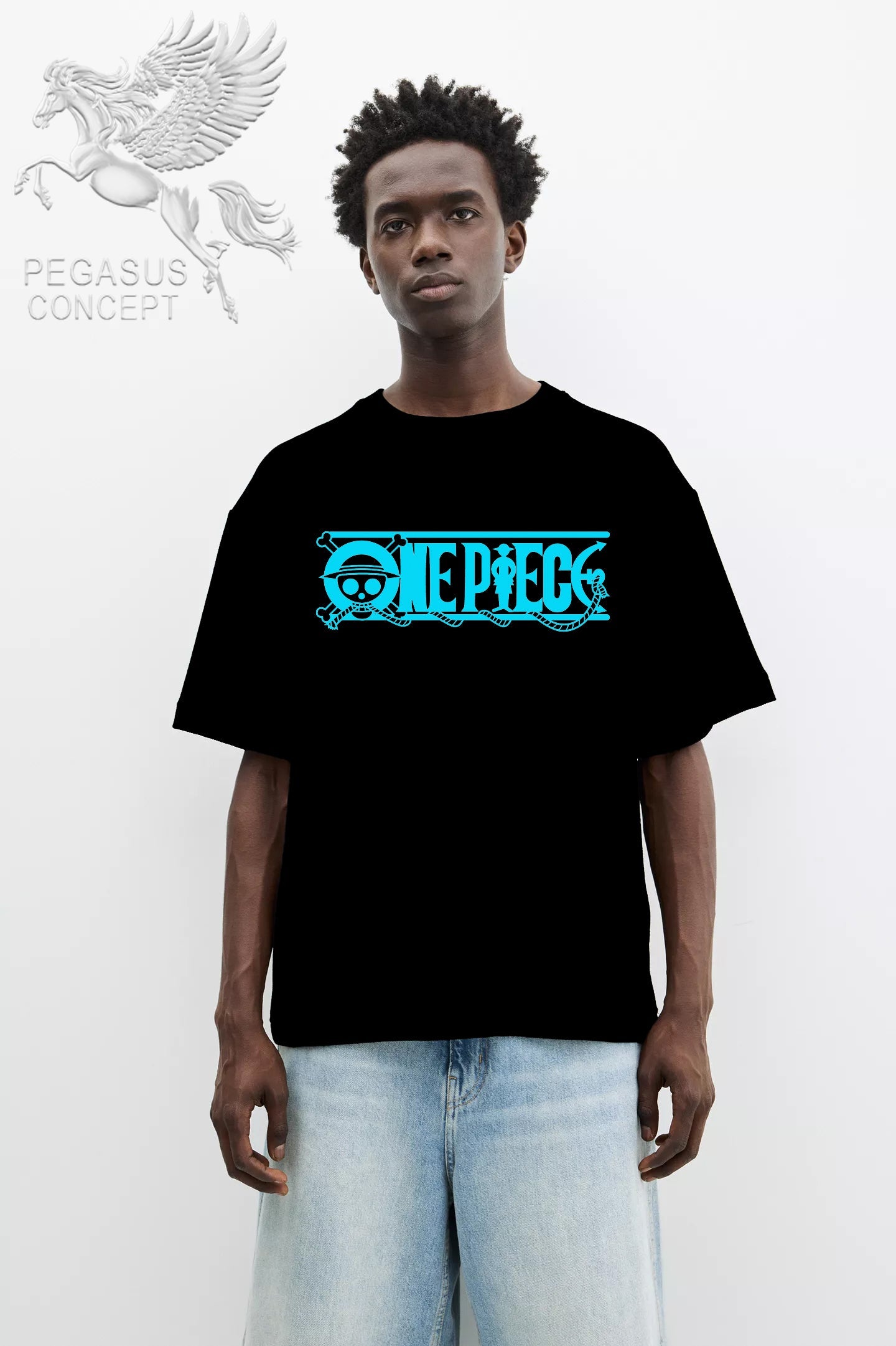 Μπλούζα μακό Premium ποιότητας σε χρώμα μαύρο με τύπωμα One Piece