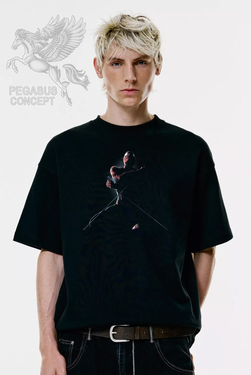 Μπλούζα μακό Premium ποιότητας σε χρώμα μαύρο με τύπωμα Spiderman