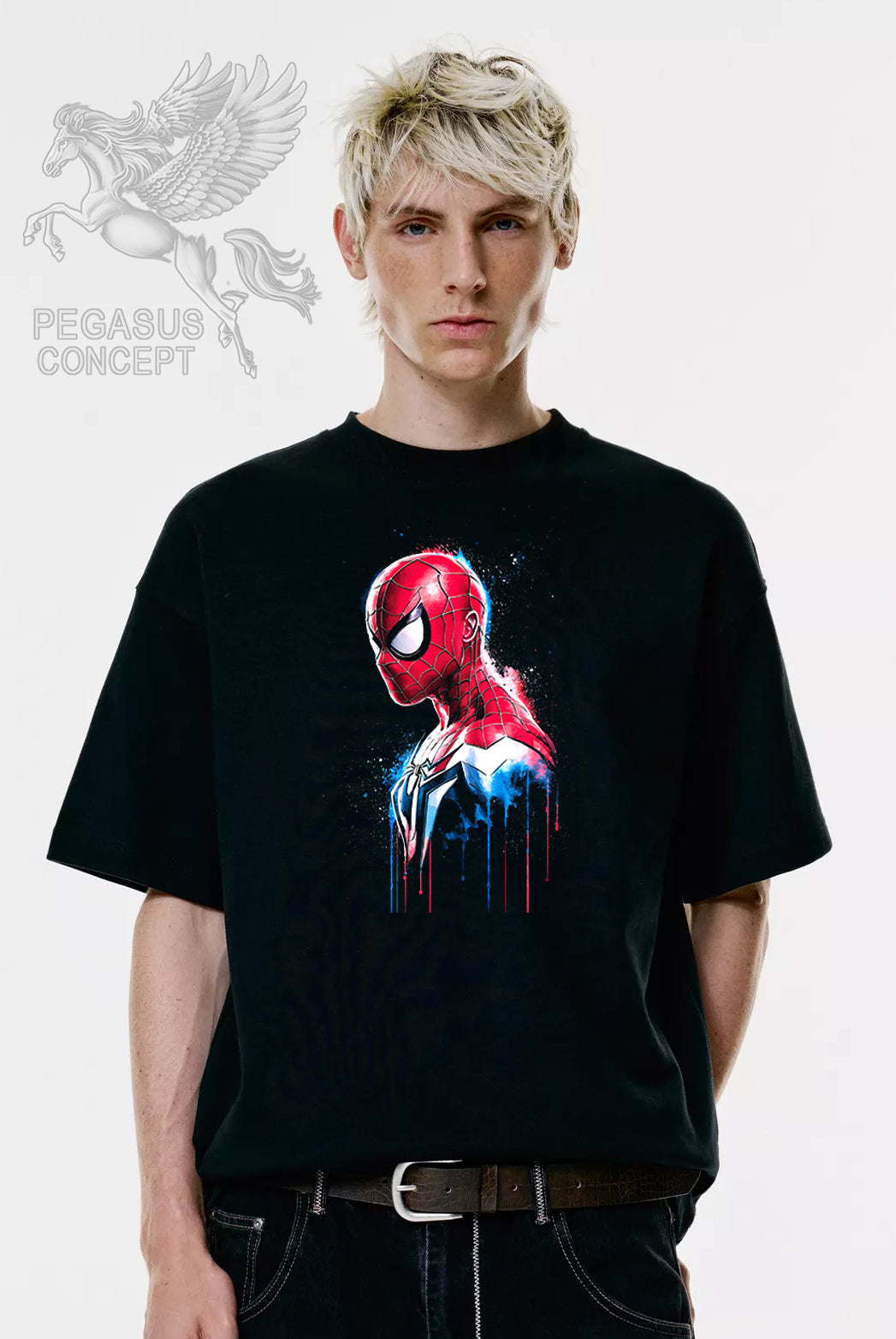 Μπλούζα μακό Premium ποιότητας σε χρώμα μαύρο με τύπωμα Spiderman