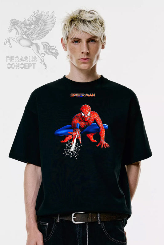 Μπλούζα μακό Premium ποιότητας σε χρώμα μαύρο με τύπωμα Spiderman