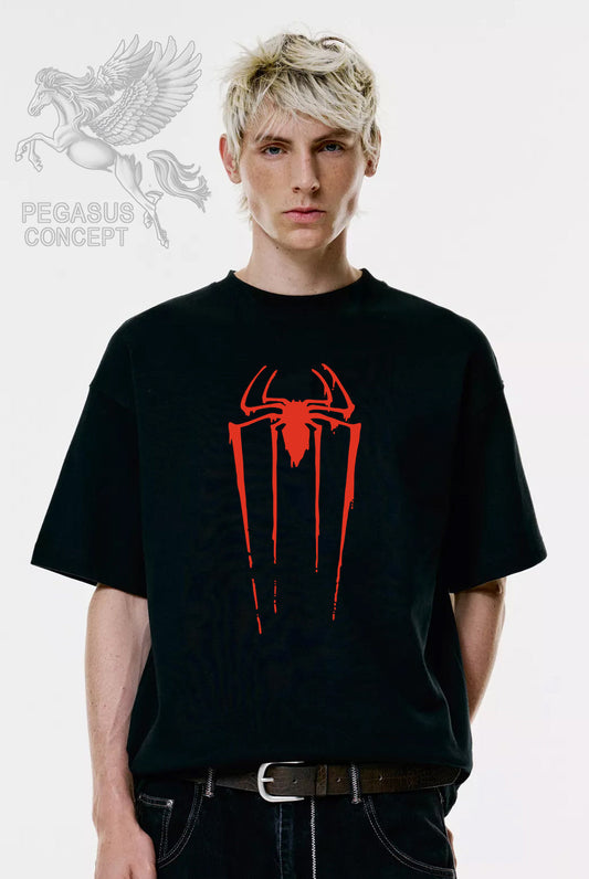 Μπλούζα μακό Premium ποιότητας σε χρώμα μαύρο με τύπωμα Spiderman
