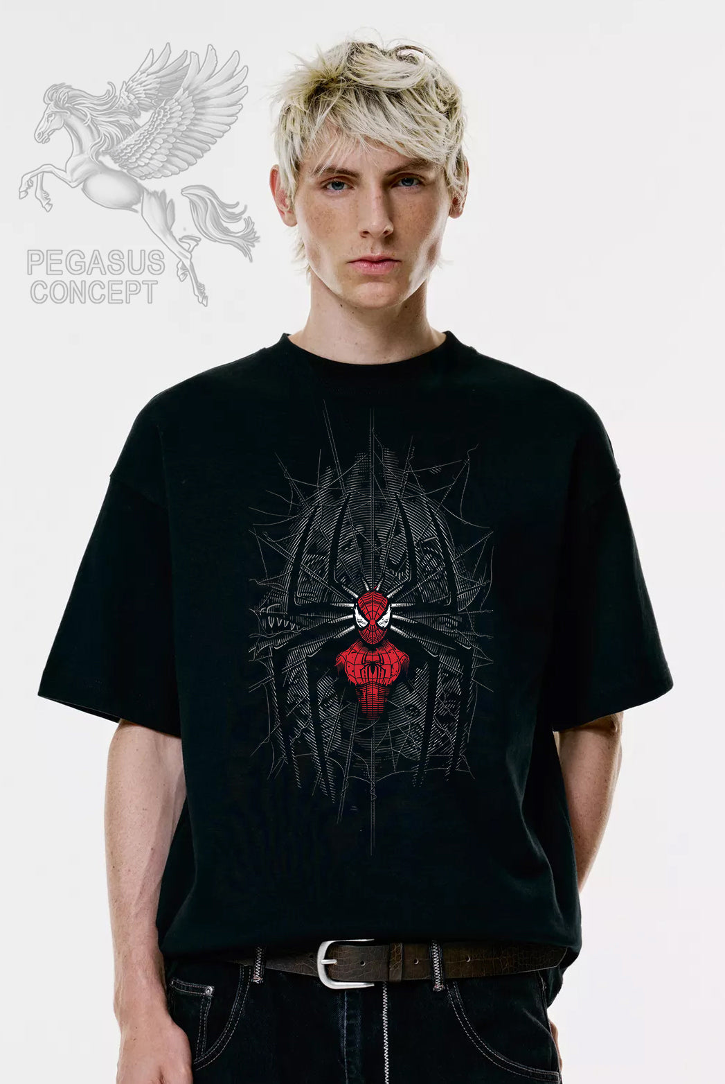 Μπλούζα μακό Premium ποιότητας σε χρώμα μαύρο με τύπωμα Spiderman