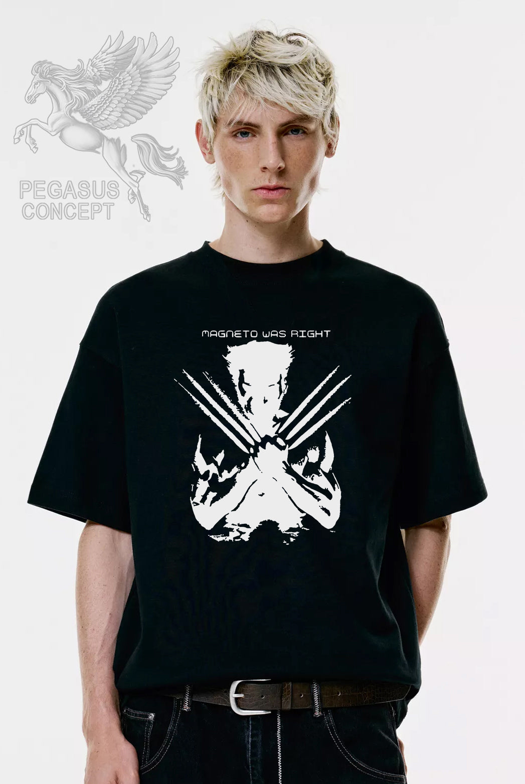 Μπλούζα μακό Premium ποιότητας σε χρώμα μαύρο με τύπωμα Wolverine