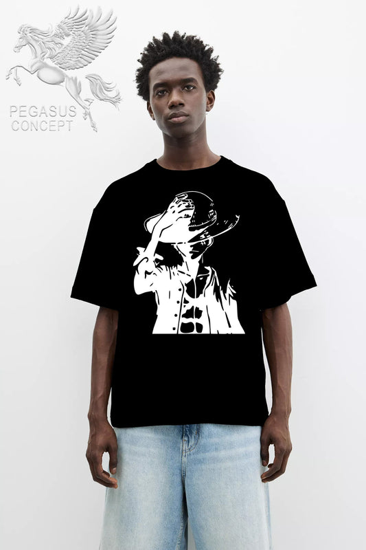 Μπλούζα μακό Premium ποιότητας σε χρώμα μαύρο με τύπωμα One Piece