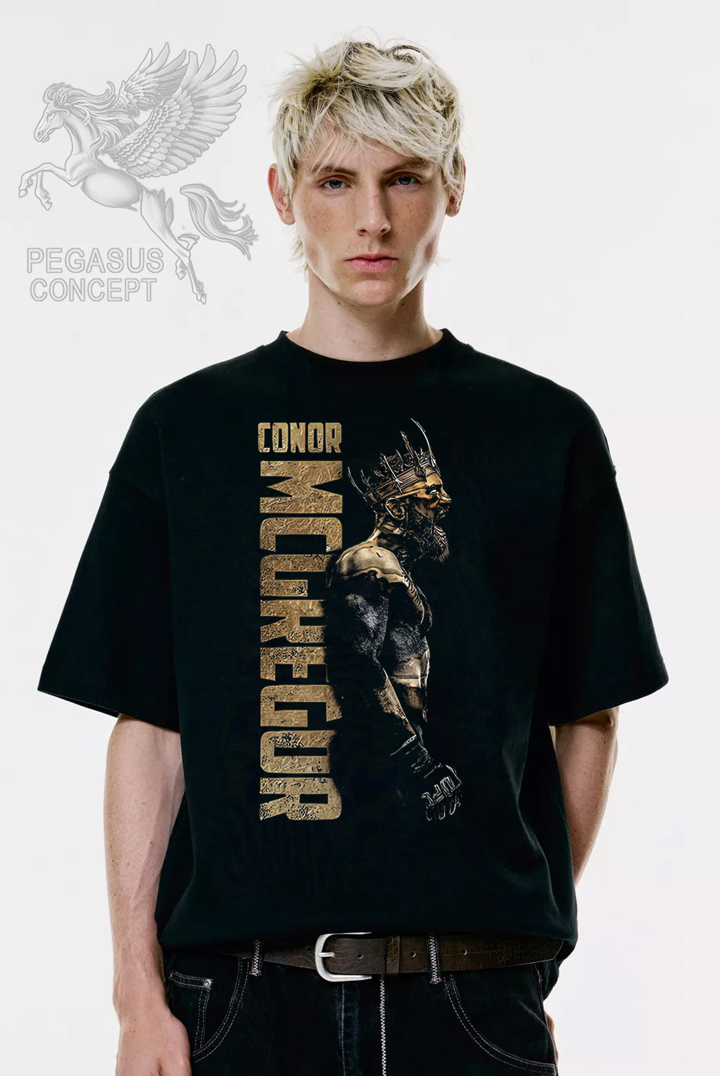 Μπλούζα μακό Premium ποιότητας σε χρώμα μαύρο με τύπωμα Conor McGregor