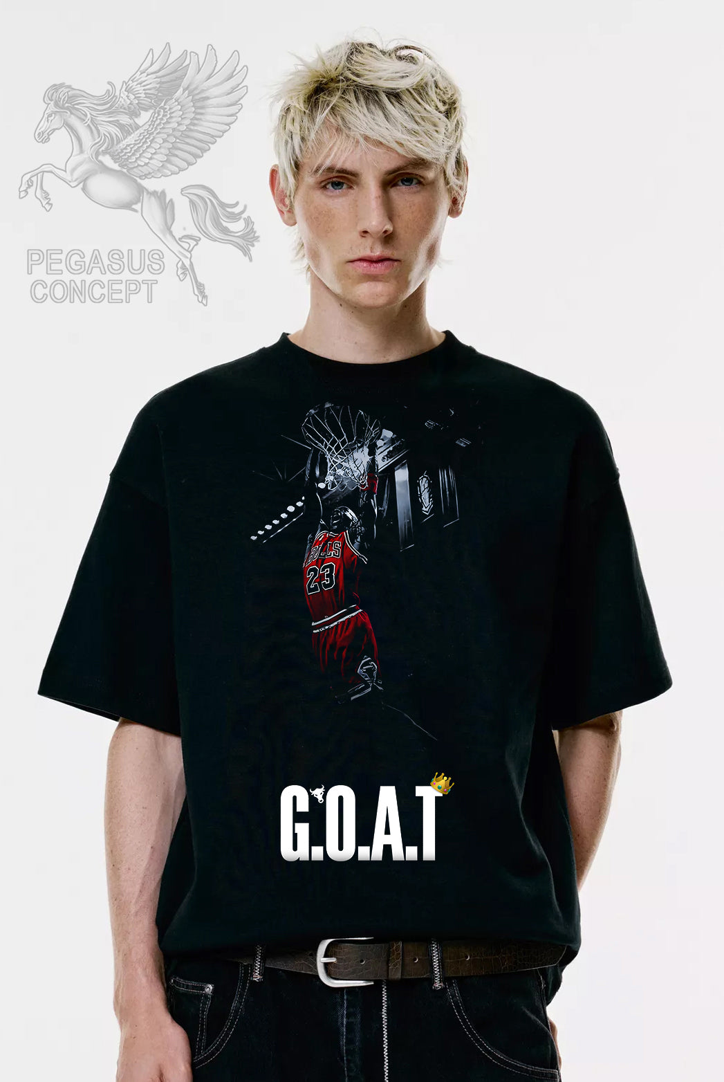 Μπλούζα μακό Premium ποιότητας σε χρώμα μαύρο με τύπωμα Michael Jordan