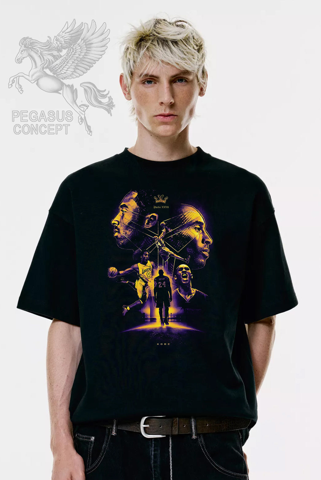 Μπλούζα μακό Premium ποιότητας σε χρώμα μαύρο με τύπωμα Kobe Bryant