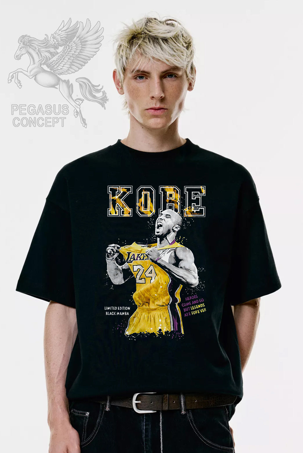 Μπλούζα μακό Premium ποιότητας σε χρώμα μαύρο με τύπωμα Kobe Bryant