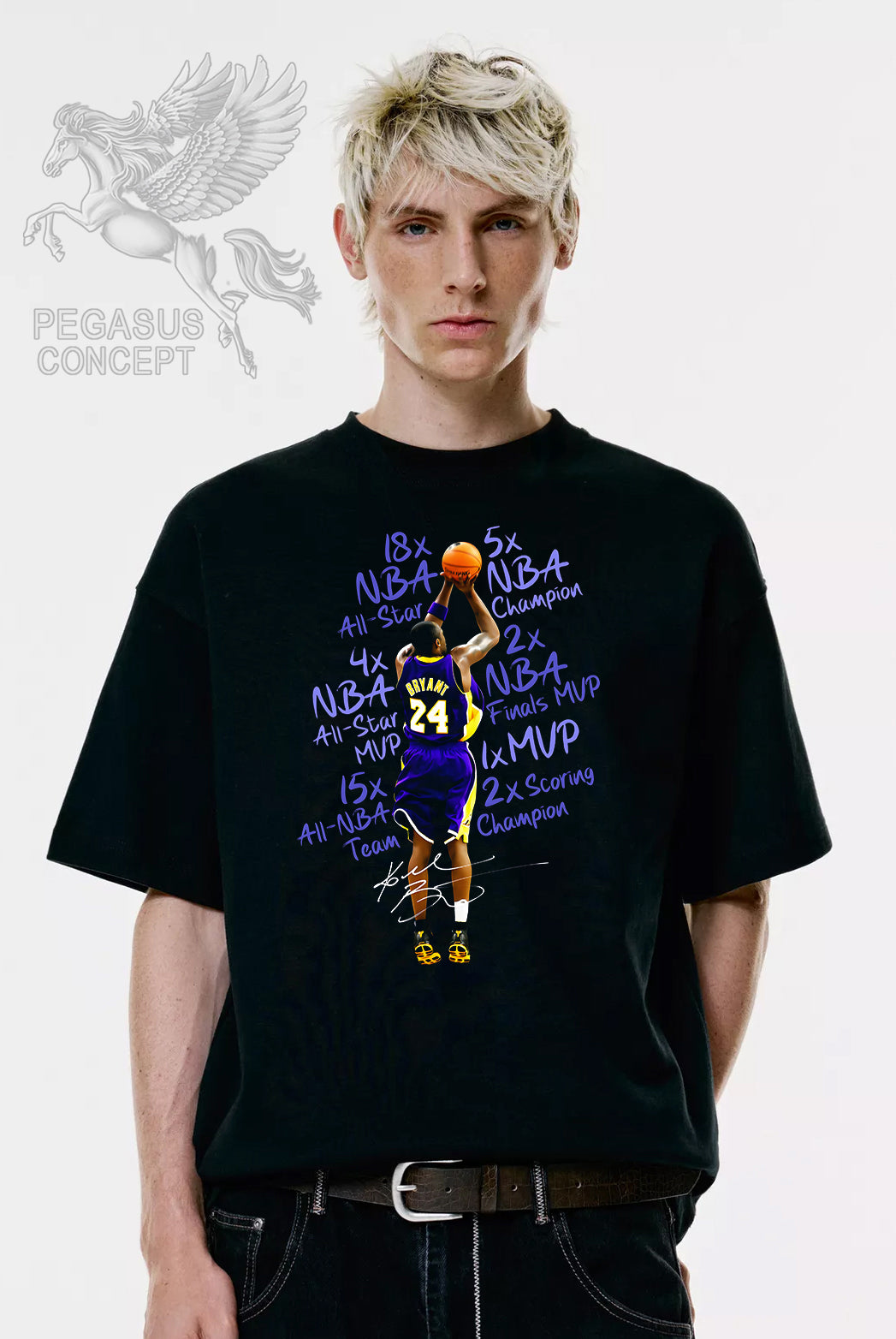 Μπλούζα μακό Premium ποιότητας σε χρώμα μαύρο με τύπωμα Kobe Bryant