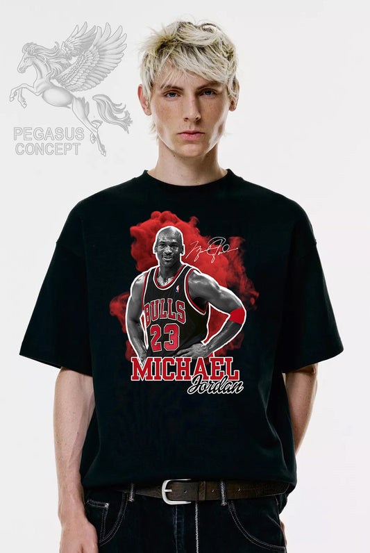Μπλούζα μακό Premium ποιότητας σε χρώμα μαύρο με τύπωμα Michael Jackson
