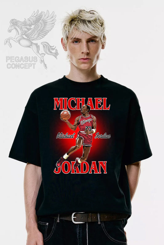 Μπλούζα μακό Premium ποιότητας σε χρώμα μαύρο με τύπωμα Michael Jackson